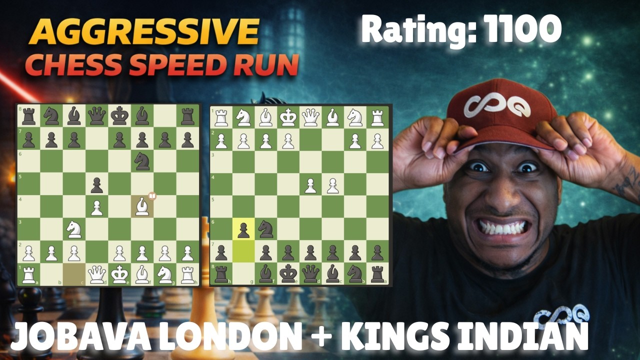 МЫ ПРОСТО ИДЕМ ЗА ДРУГОМ | Агрессивный спидран, эпизод 23 | 1100 Elo | JOBAVA LONDON + KINGS INDIAN