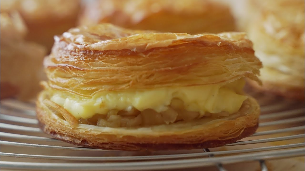 커스타드크림 애플파이 : Custard Cream Apple Pie | Honeykki 꿀키