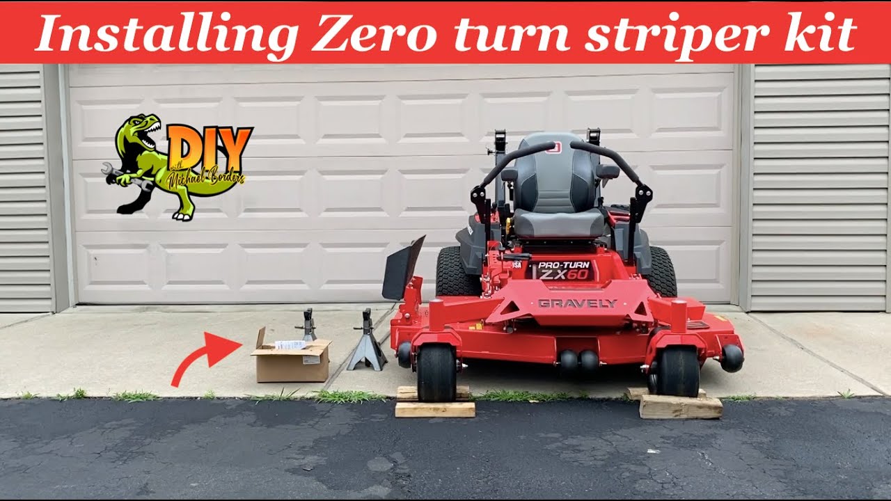 Install Striper kit on Zero turn mower - Gravely