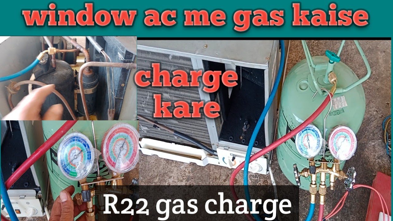 window ac me gas kaise charge Kare 🔥R22 gas charge @faisalelectrical9933 @endurolifecom