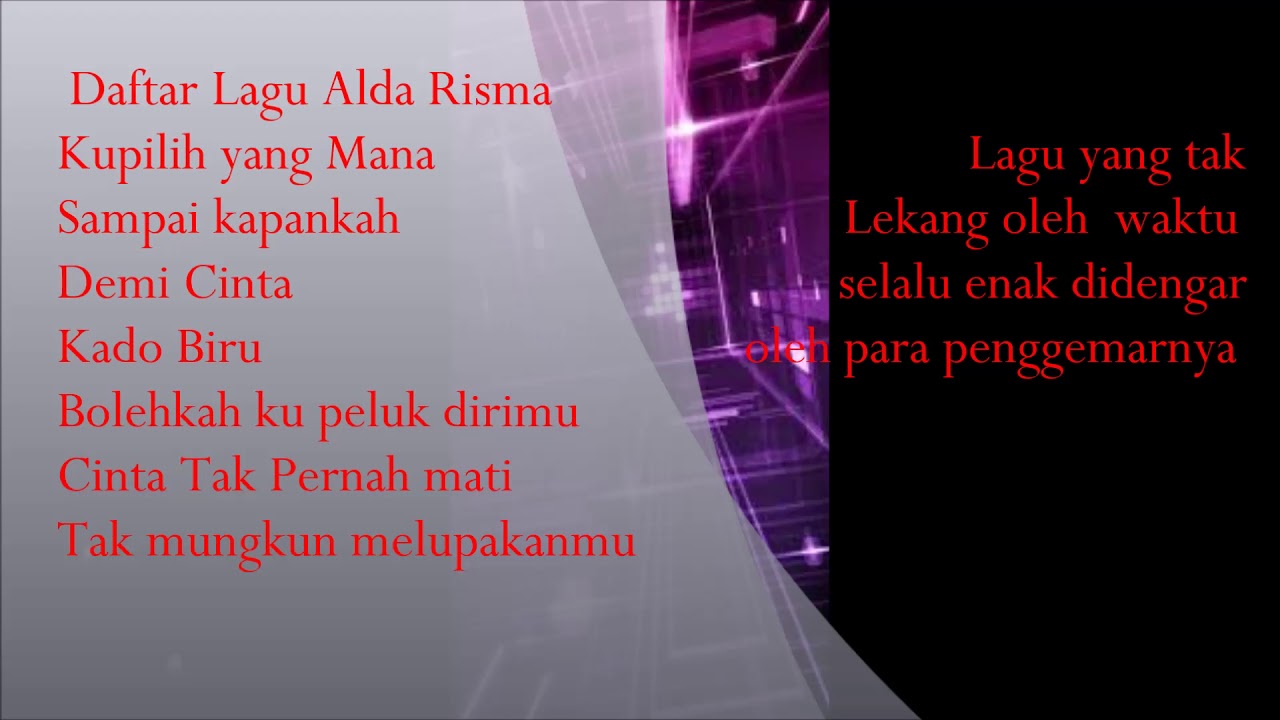 Daftarlagu alda risma