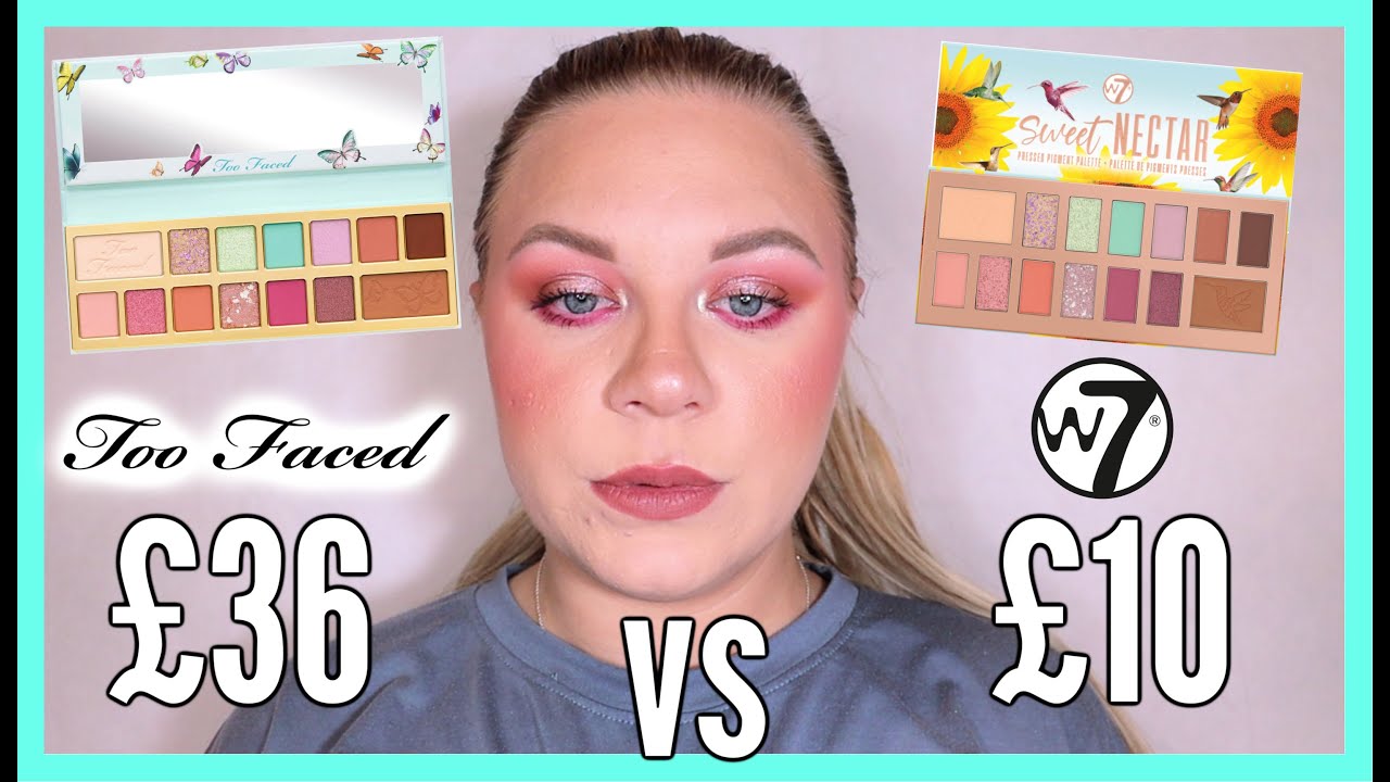 TOO FACED DUPE?? | W7 SWEET NECTAR VS TOO FACED TOO FEMME 💖 | makeupwithalixkate