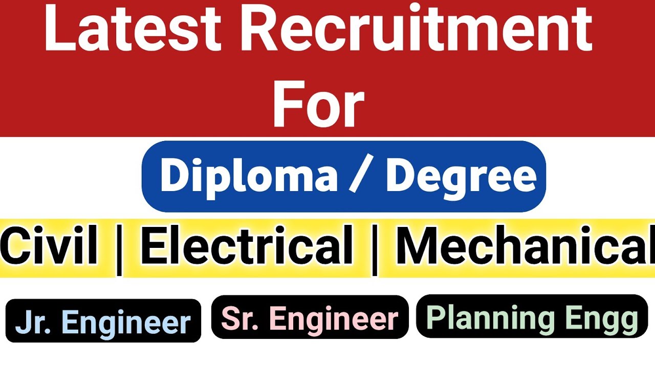 Junior Engineer Civil Vacancy 2022 | Junior Engineer Recruitment 2022 | Latest Recruitment For Civil