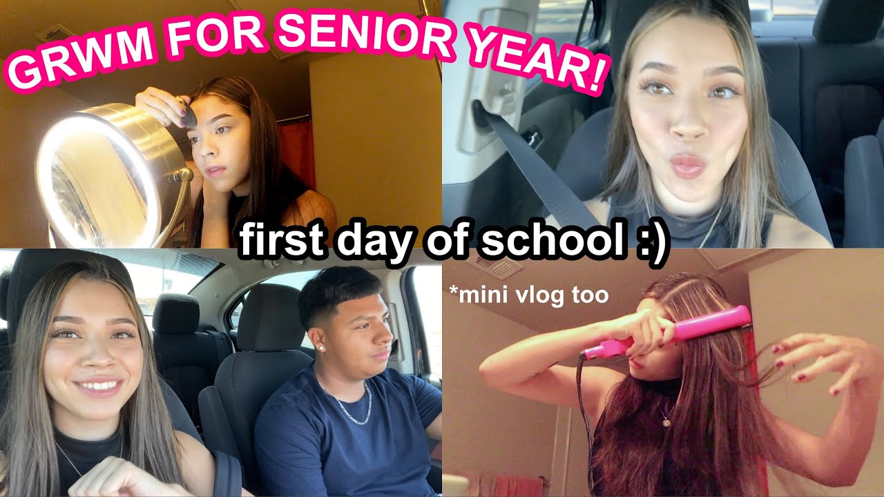 GRWM FOR SENIOR YEAR + MINI VLOG in person