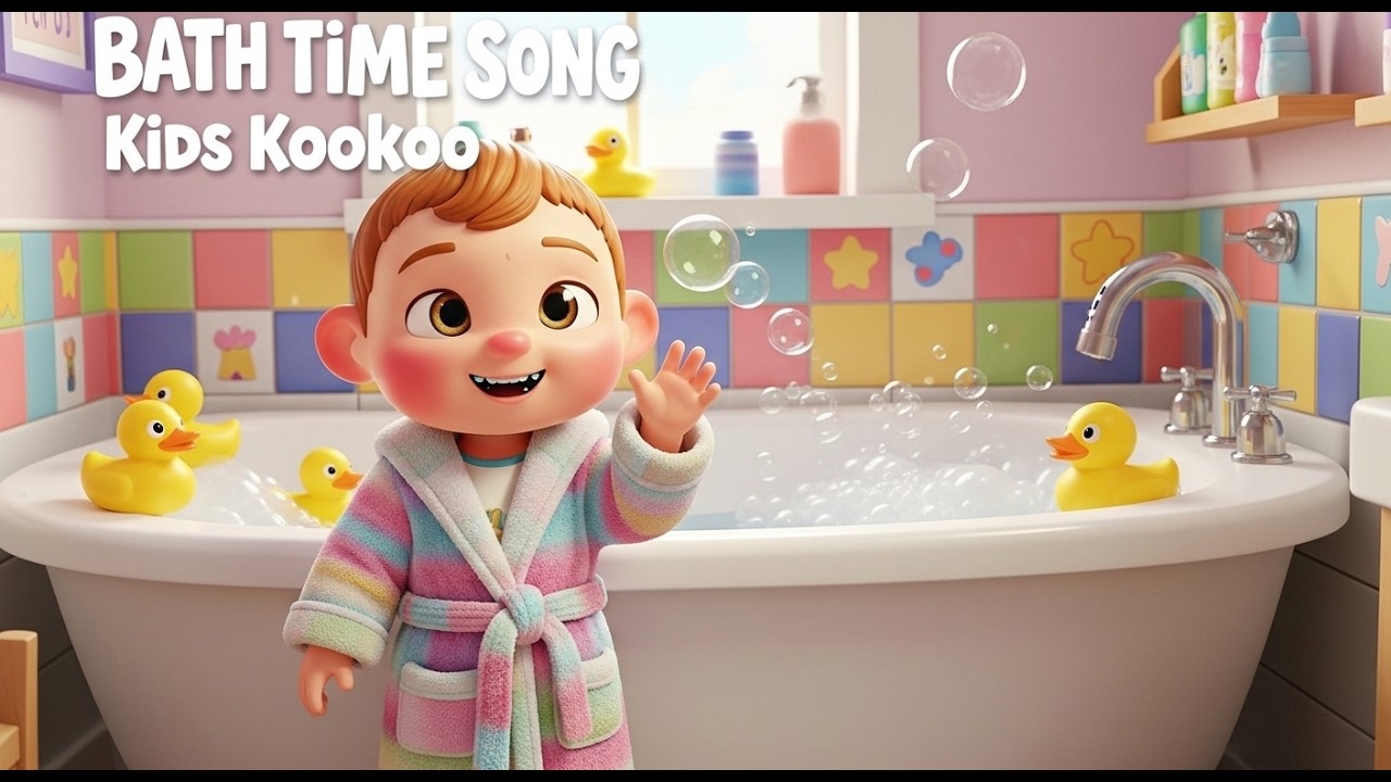 Bath Time Song 🛁 | Kids Hygiene Song | Kids Kookoo