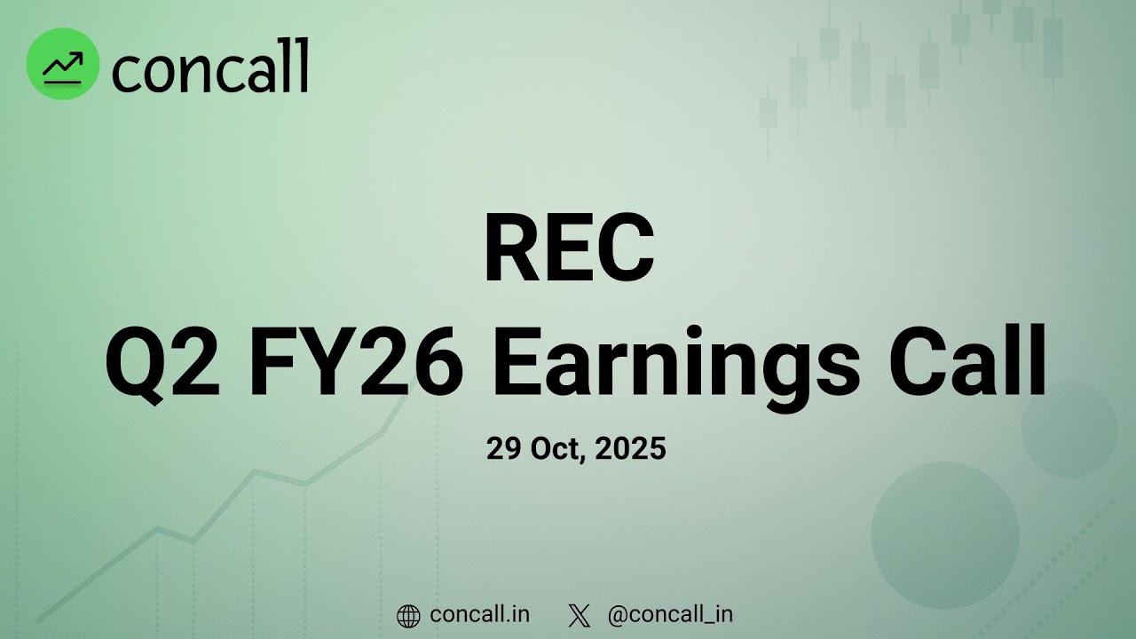 REC Ltd Q2 FY26 Earnings Conference Call | Concall.in