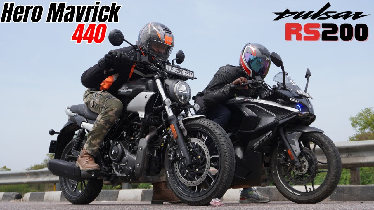 Hero Mavrick 440 vs Pulsar RS200 BS7 Drag Race