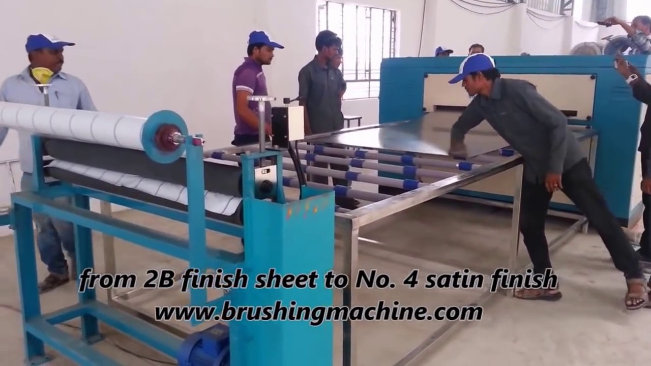 Stainless steel sheet polishing single head brushing machine