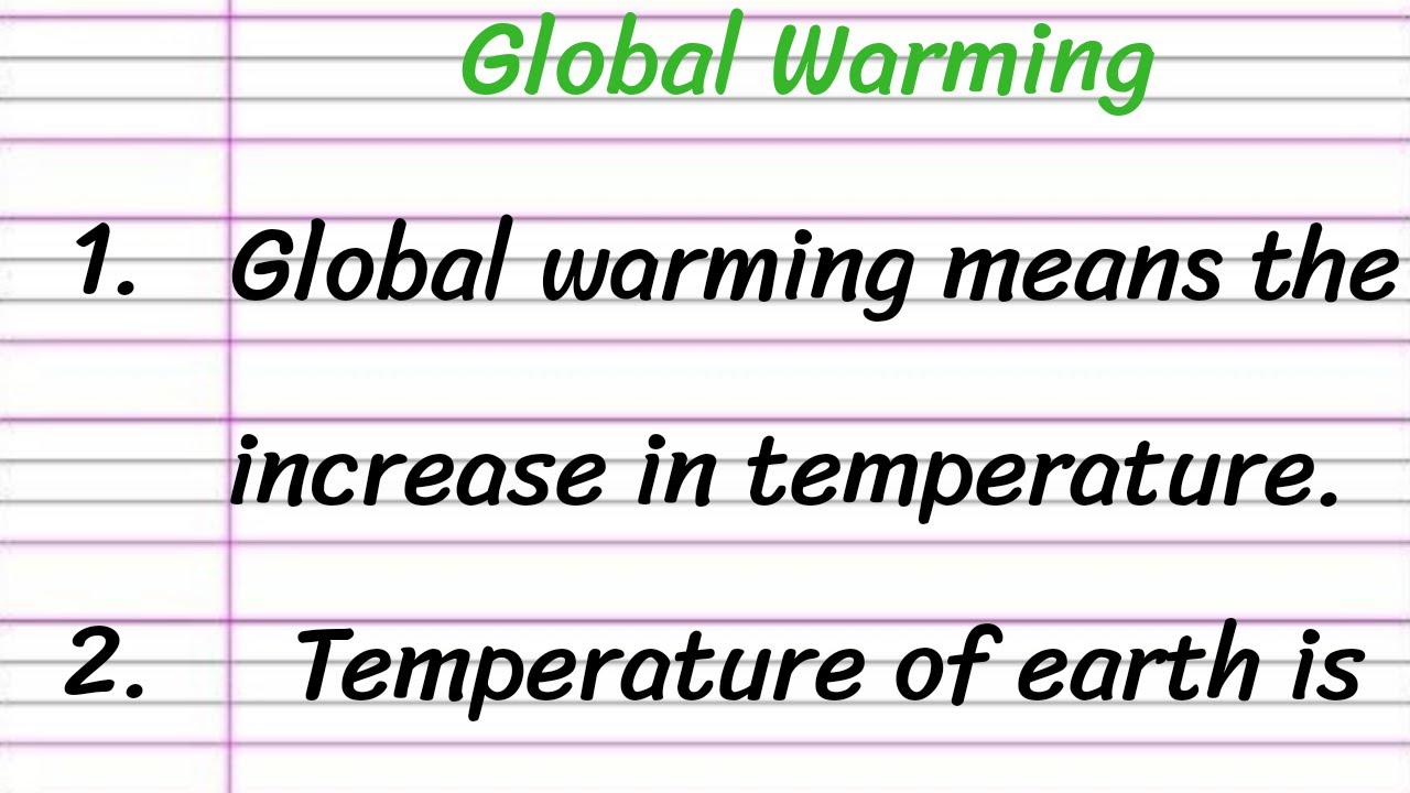Global Warming Essay in English 10 Lines || Short Essay on Global Warming in English