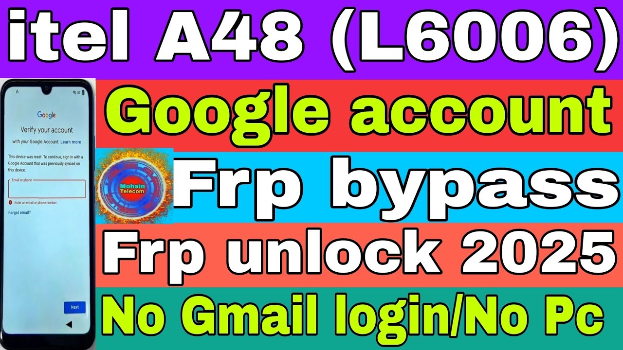 Itel A48 (L6006) Android 10 Frp Bypass | A48 Google Account Remove without Pc | Latest Security 2025