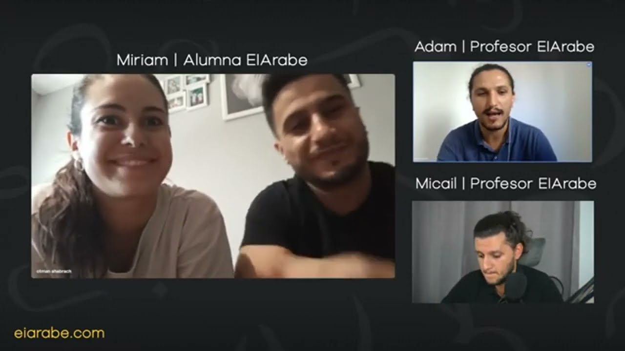 Charlando con nuestra alumna Miriam con su pareja Uthman 🇲🇦