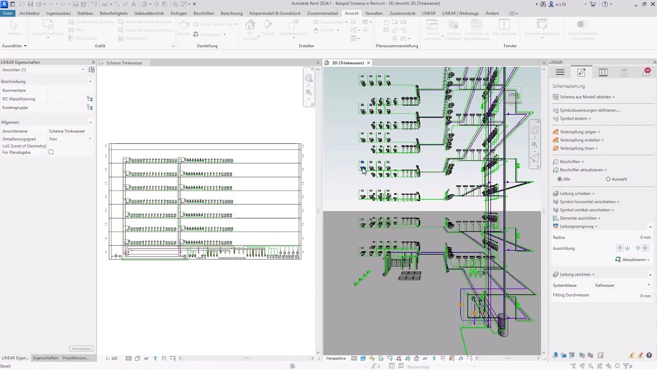 LINEAR V24: Automatische Schemaerstellung in Revit