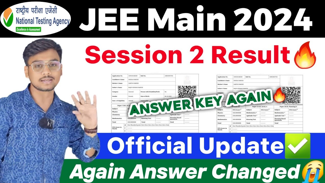 Shocking😭: JEE Mains Result 2024 | JEE Mains Result 2024 Session 2 | Latest News | Result Date #jee