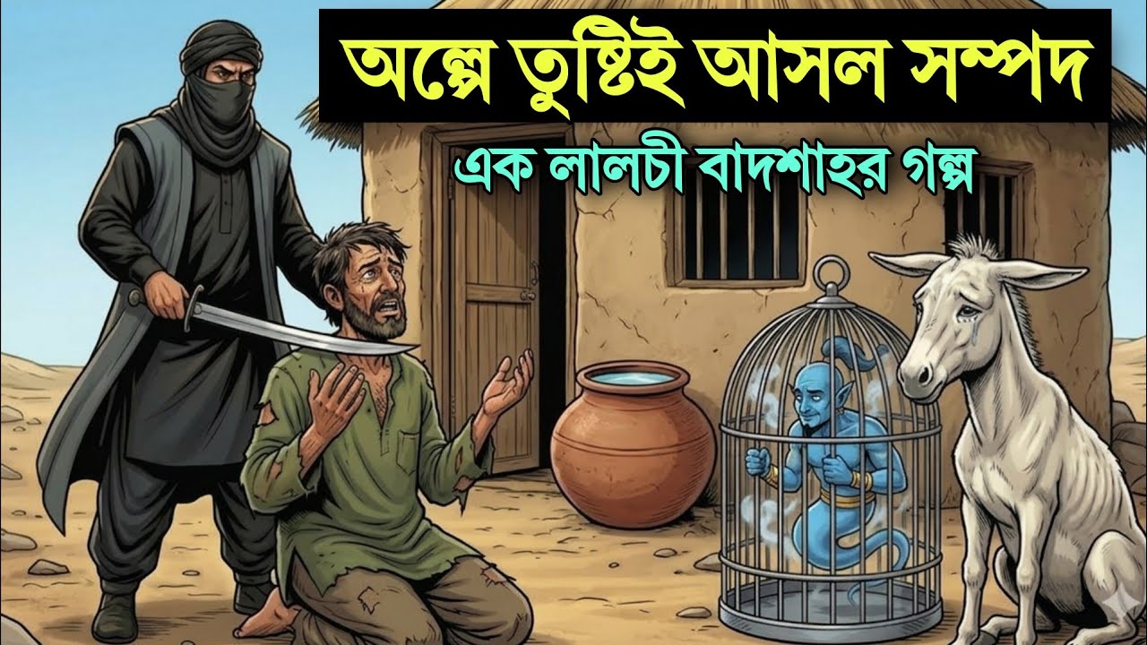 লোভ বনাম অল্পে তুষ্টি: এক দরিদ্র শ্রমিক ও তার অলৌকিক গাধার হৃদয়স্পর্শী কাহিনী | Islamic Golpo 