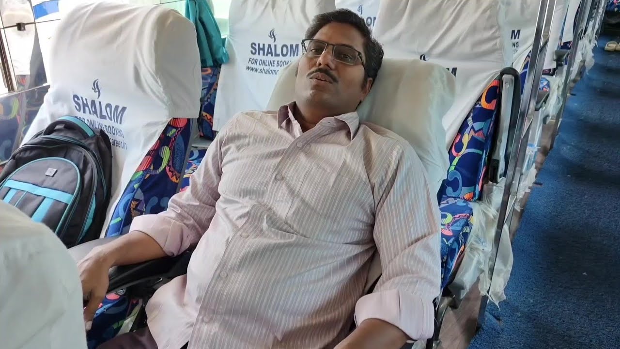 Comfortable pushback Semisleeper seat in Shalom Career.