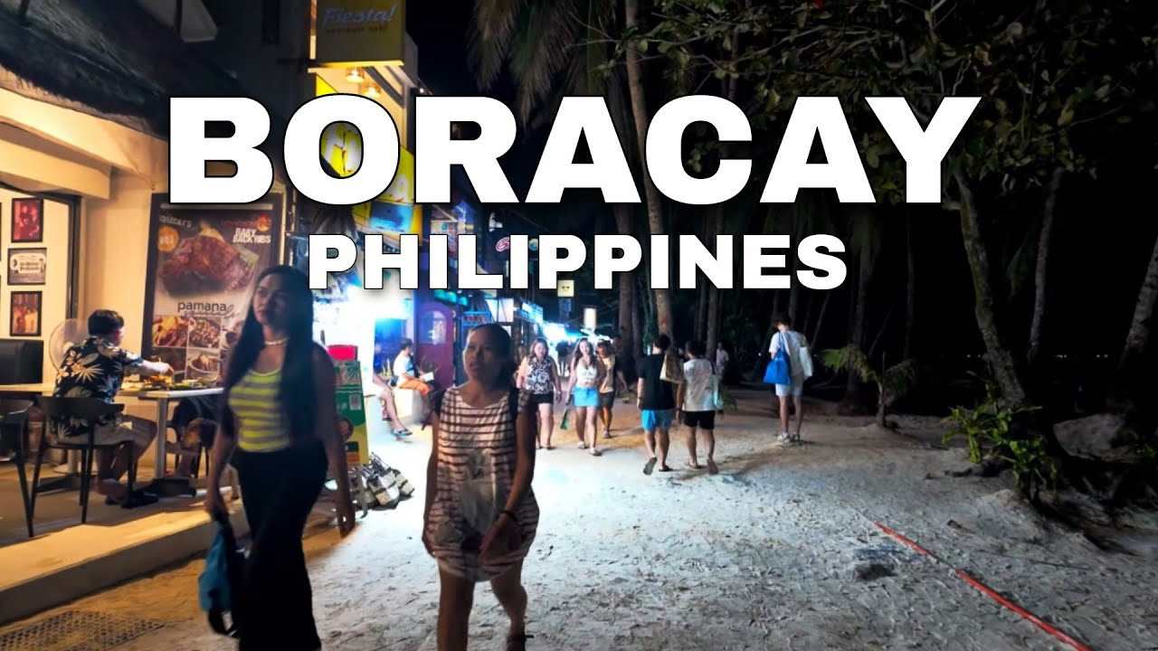 Exploring Boracay at Night | Boracay Aklan, Philippines 4K
