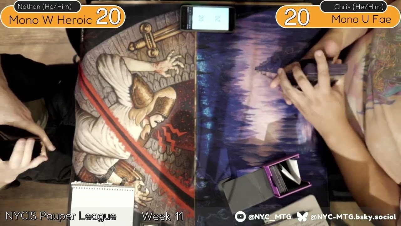 Mono W Heroic vs Mono U Fae | NYC Pauper League S3W11 | MTG Gameplay