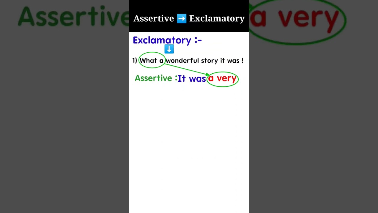 Assertive Sentences | exclamatory Sentences #shorts #ssc #hsc
