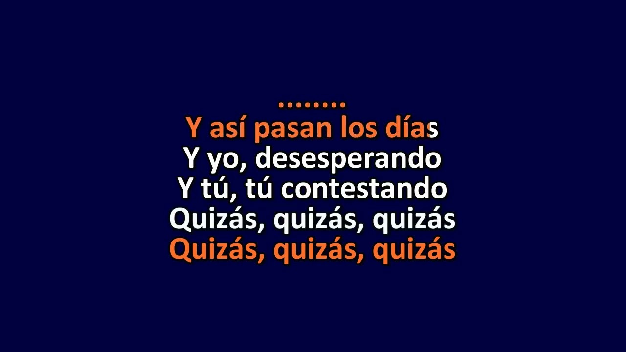Andrea Bocelli - Quizas Quizas Quizas ft. Caroline Campbell (Live) - Karaoke Instrumental Lyrics