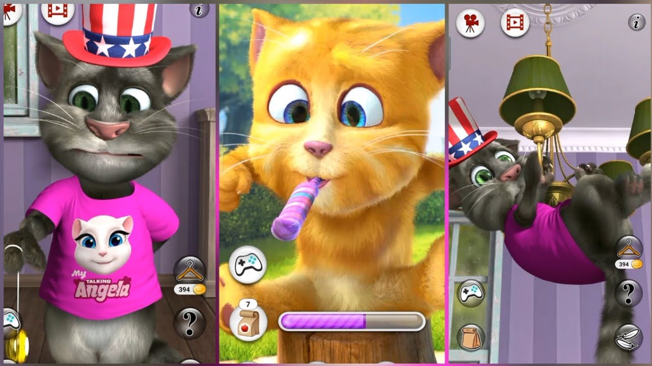 Talking Ginger 2 VS Talking Tom Cat 2 - Best Gameplay #01 #gameplay #talkingtom