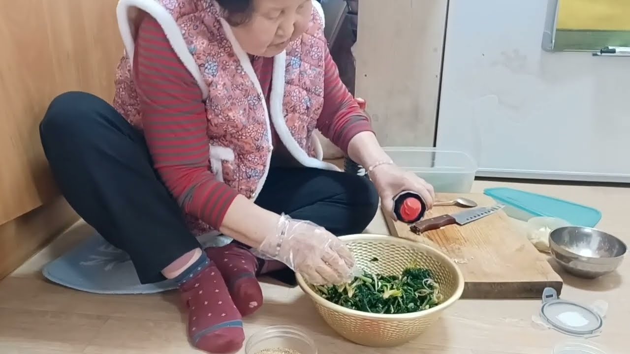 시금치나물 레시피 # 엄마의 레시피 # korea 