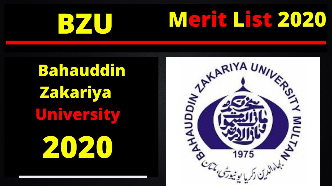 Closing merit list of BZU Bahauddin-Zakariya-University - 2020