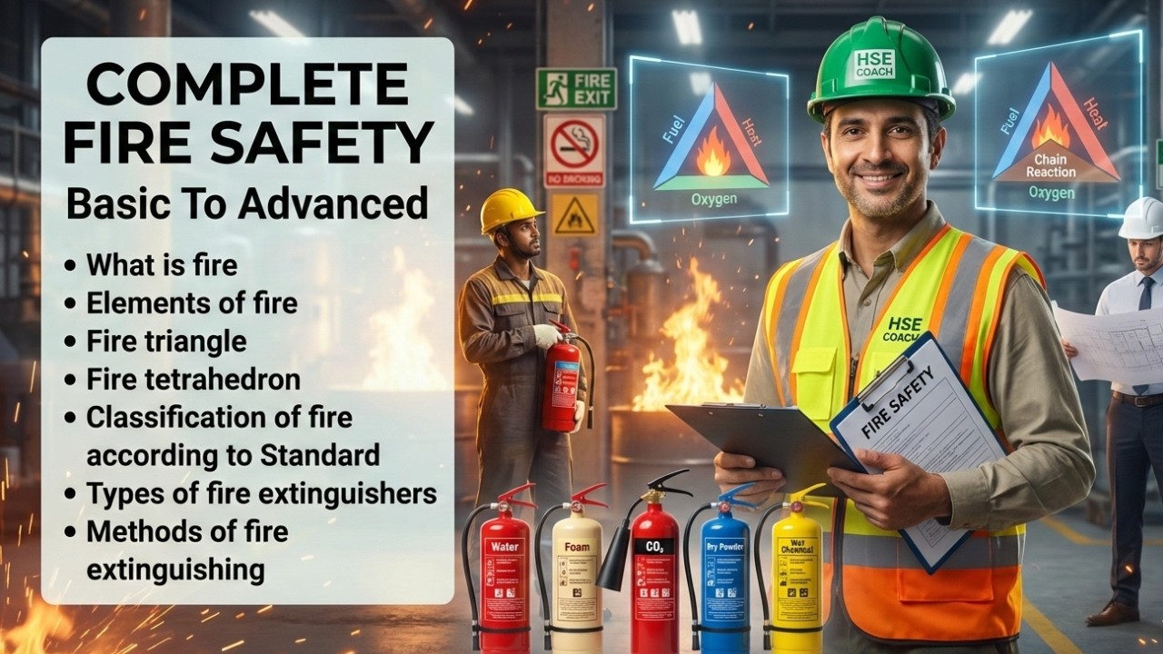 Complete Fire Safety Training | Fire Triangle, Fire Classification & Fire Extinguishers