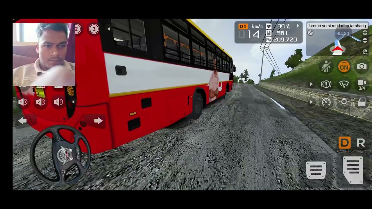 Bus निगाली  offroading la सकाळी सकाळी | lalpari Bus  Driving | #bussid #gameplay #kirangholave 