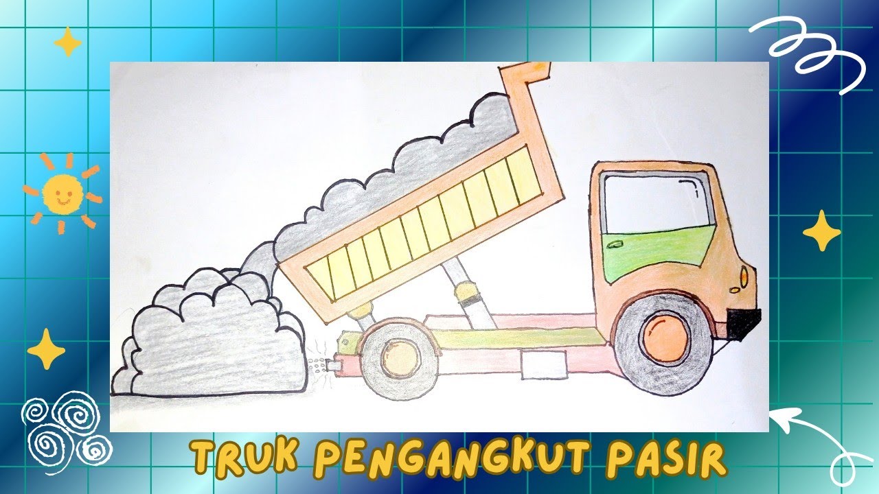 drawing of a sand truck @SAL_Drawing (full video) 
