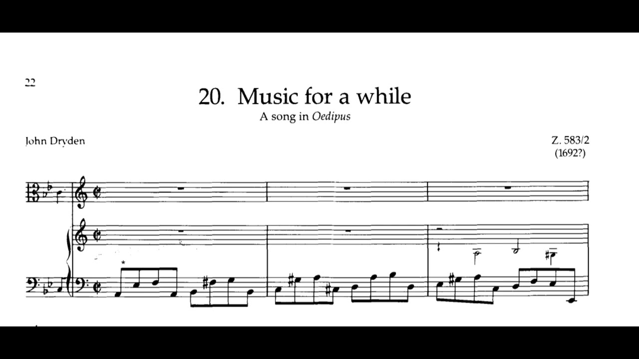Music for a while – piano/strings accompaniment
