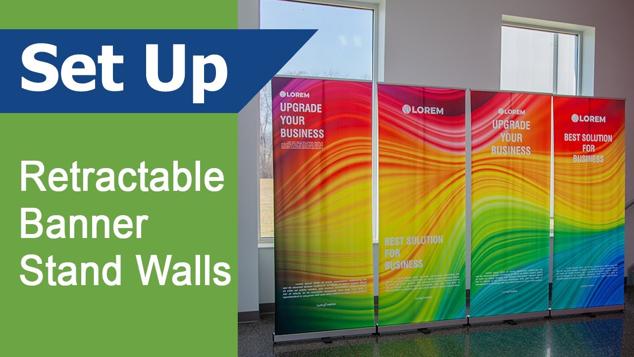 Retractable Banner Stand Wall Setup (Vispronet)