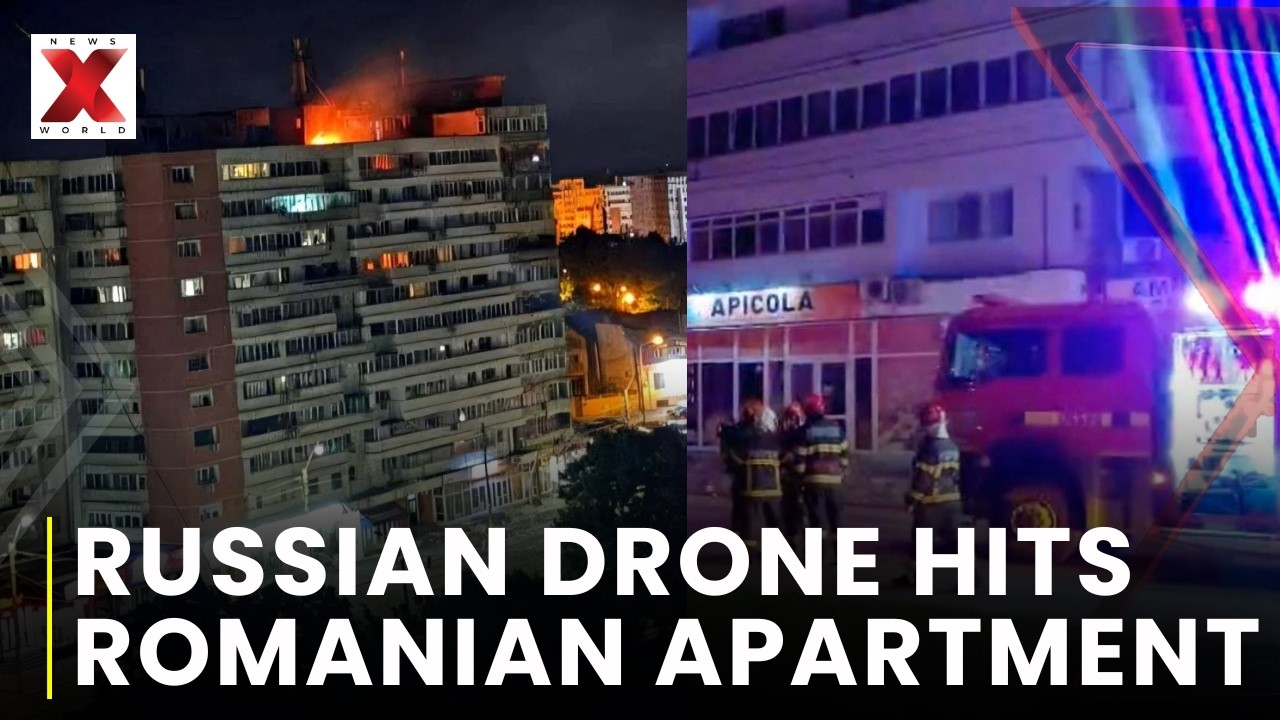 Russian Drone Crashes Into Romanian Apartment Block Injuring Residents | NewsX World