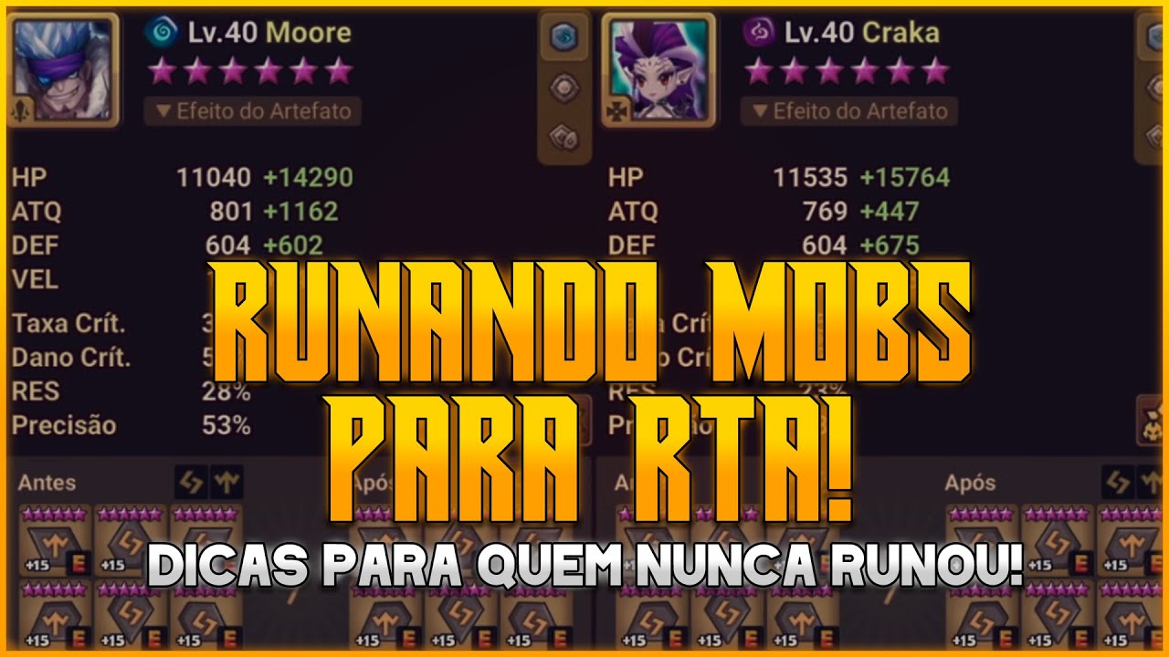 RUNANDO MOBS PARA RTA (DICAS PARA QUEM NUNCA RUNOU) - SUMMONERS WAR