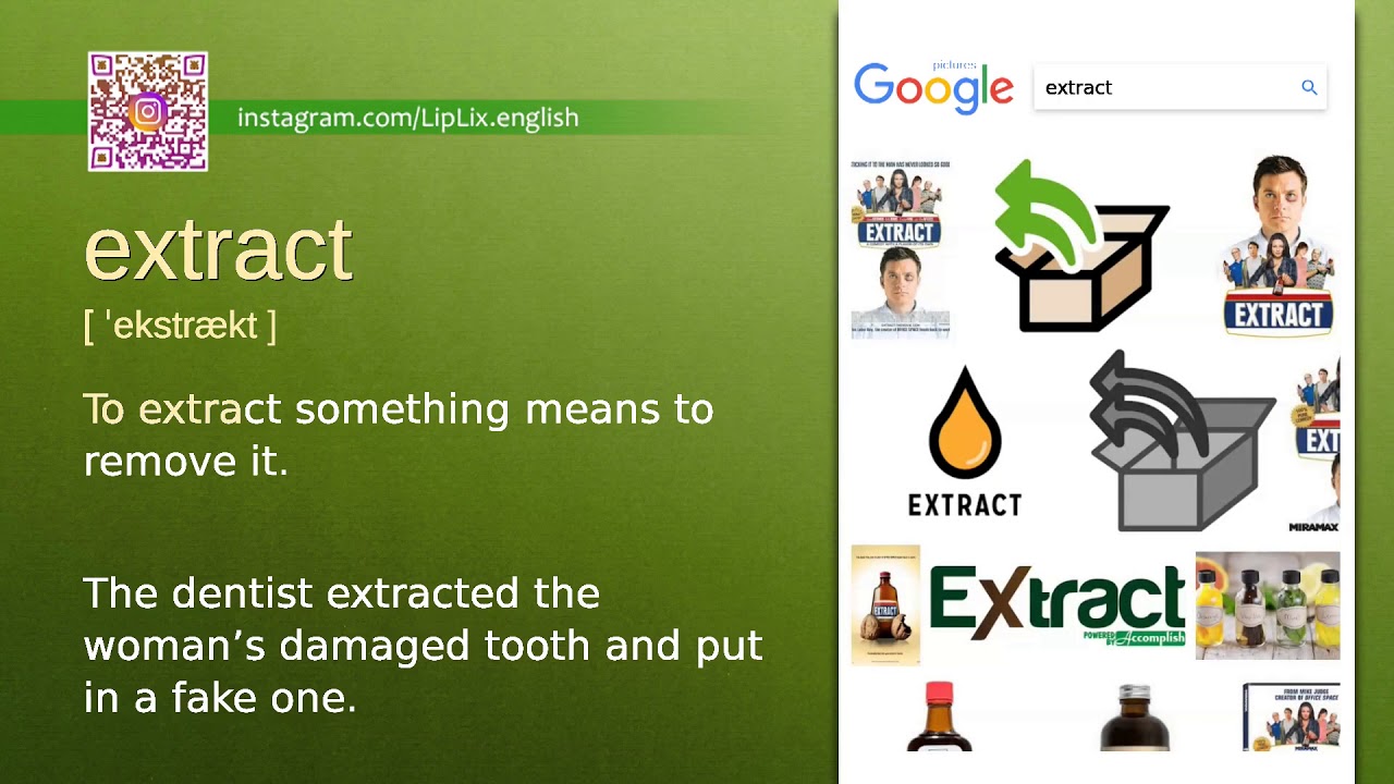 Extract : B2 level english vocabulary lesson, www.LipLix.com