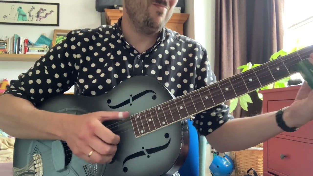 'Steve's Train' by Adam Franklin on a Michael Messer Blues open D with a Diamond Bottlenecks slide