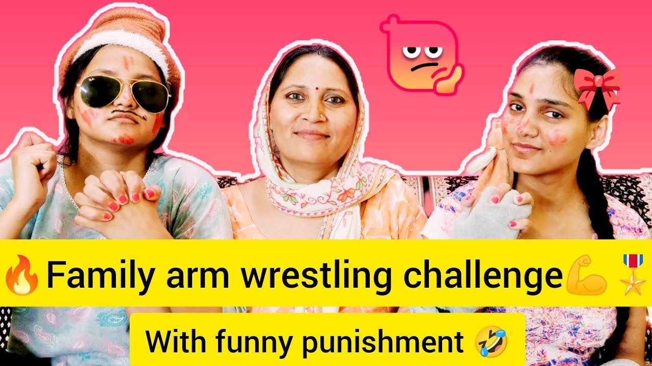 🔥Family Arm Wrestling Challenge 💪🎖️| Funny Punishment at the End!🤣 #challenge