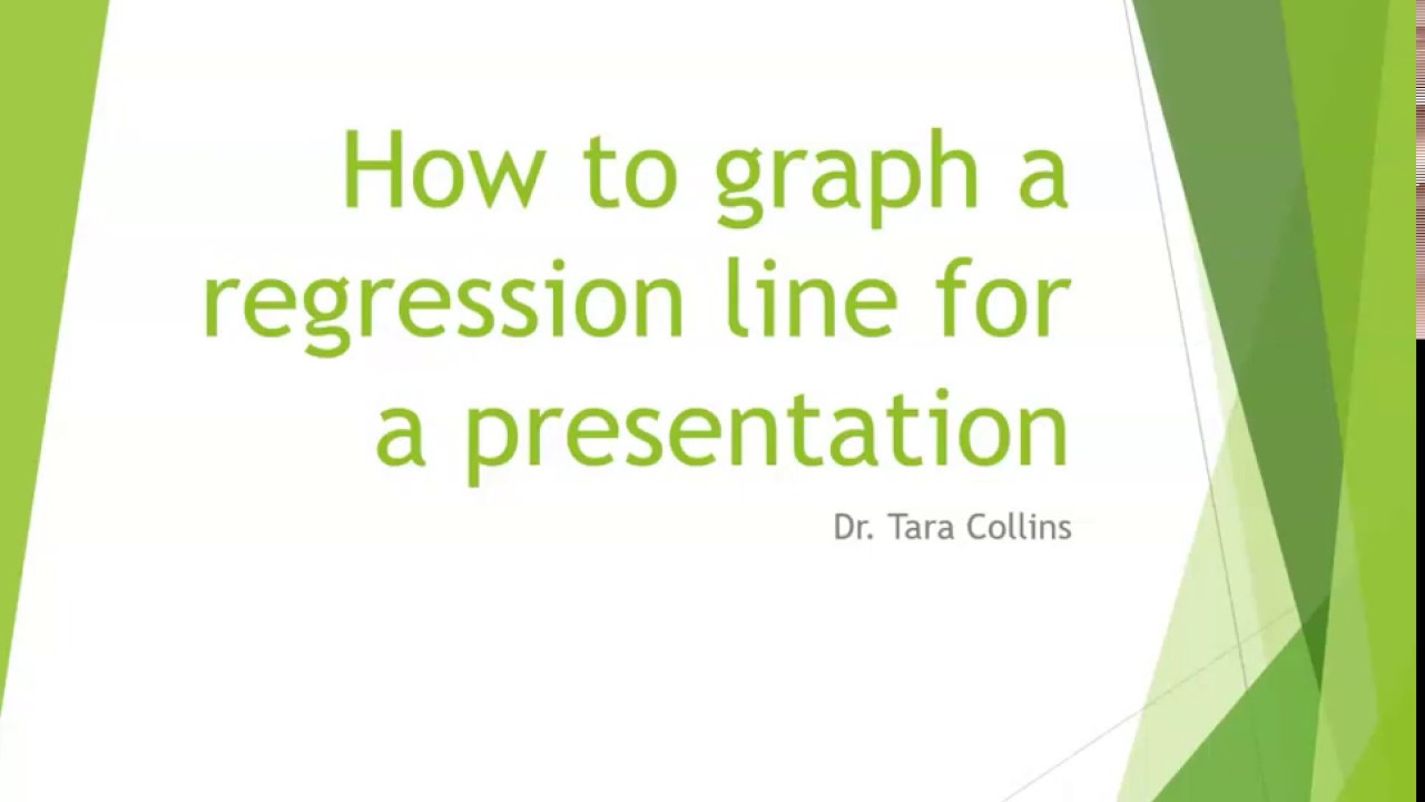 How to create a figure for a regression line in a presentation