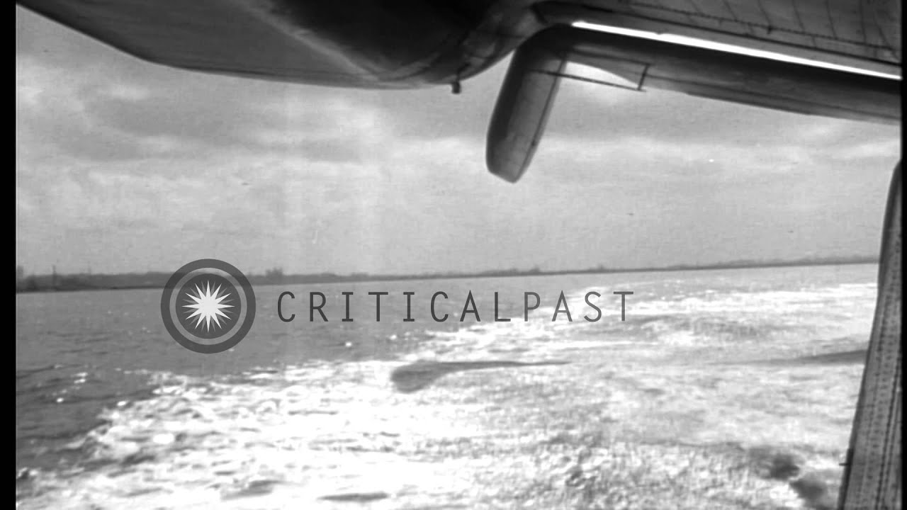 Navy seaplanes and Destroyer Escort at San Juan harbor in Puerto Rico. HD Stock Footage