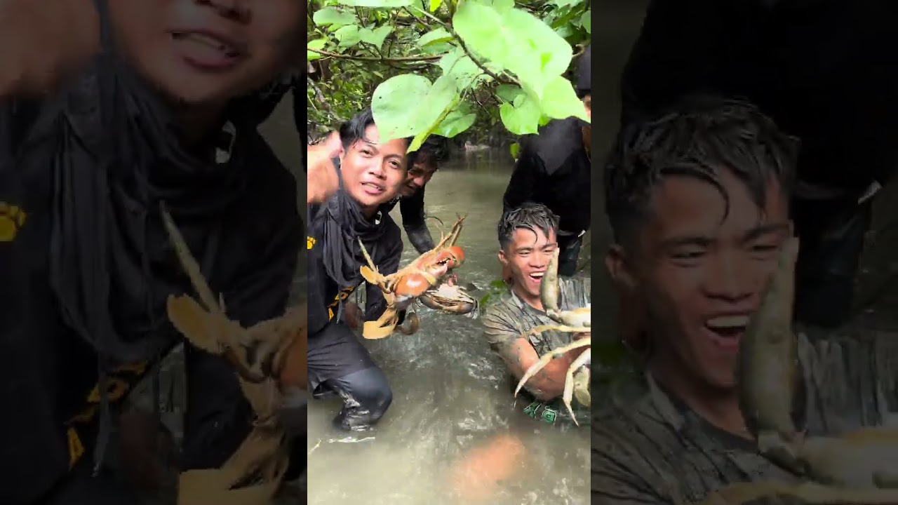Malalaking alimango ang nahuli namin.