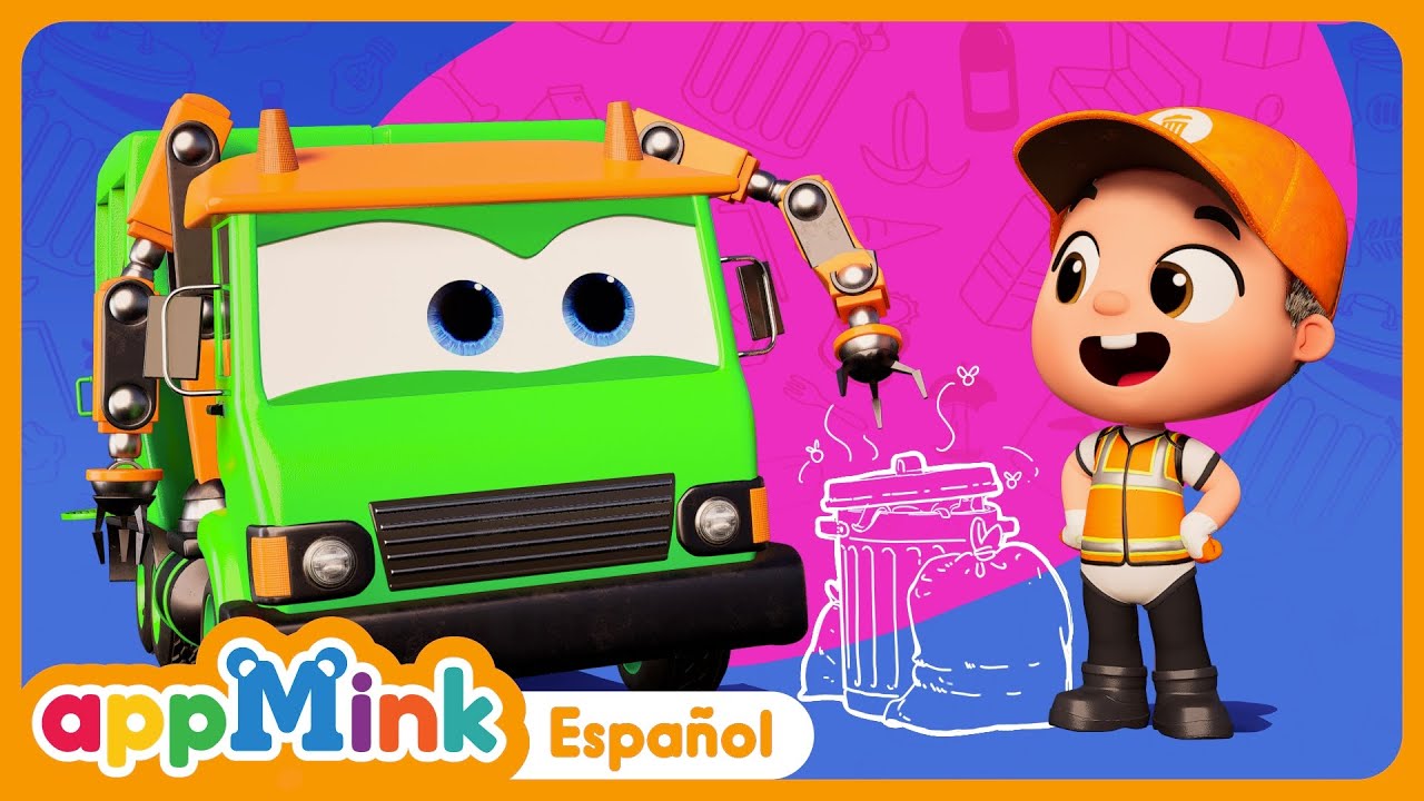 🧹🚛✨ ¡Hora de Limpiar! 🗑️🎶♻️ Canción del Camión de Basura 🌟🌍🎉 #appminkespañol #nurseryrhymes