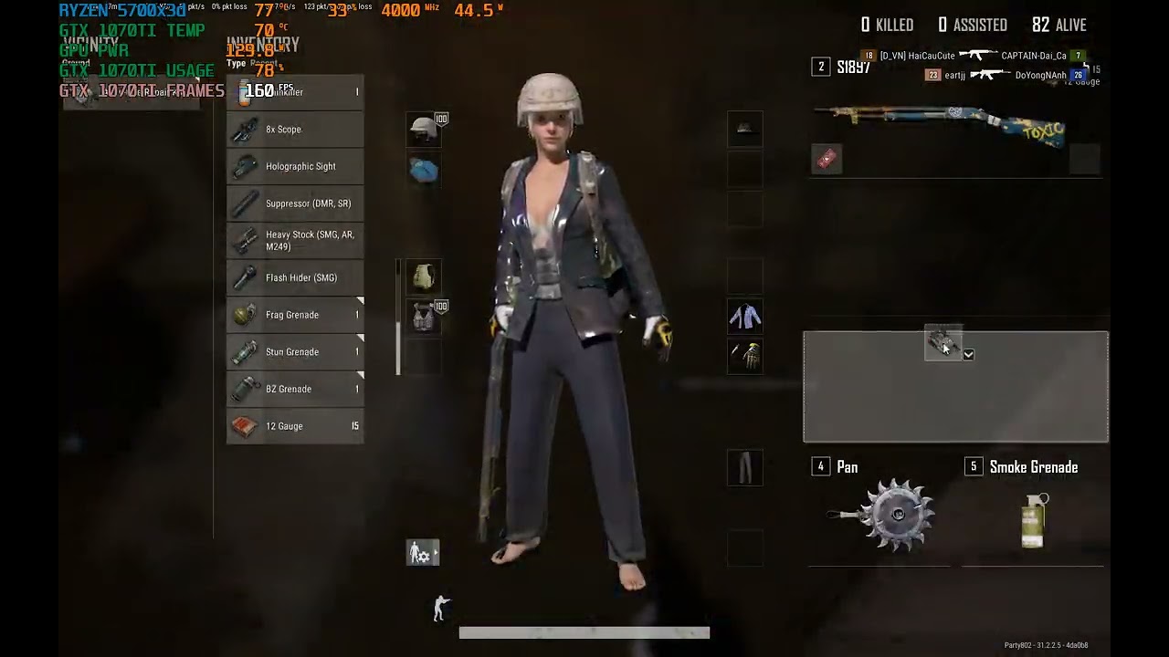 PUBG TEST | RYZEN 7 5700X3D + GTX1070ti HOTDROP