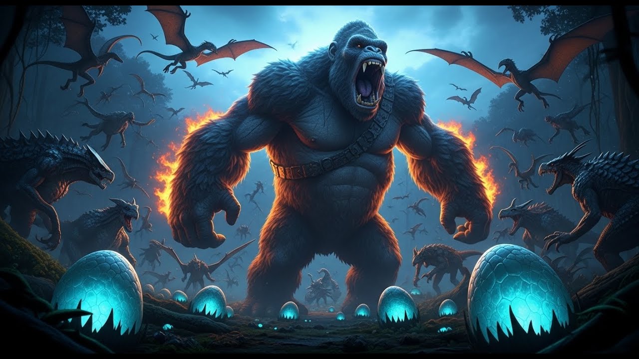 Deadly Breeding Season: Kong Battles the Prehistoric Monster Horde | 4K Short Film