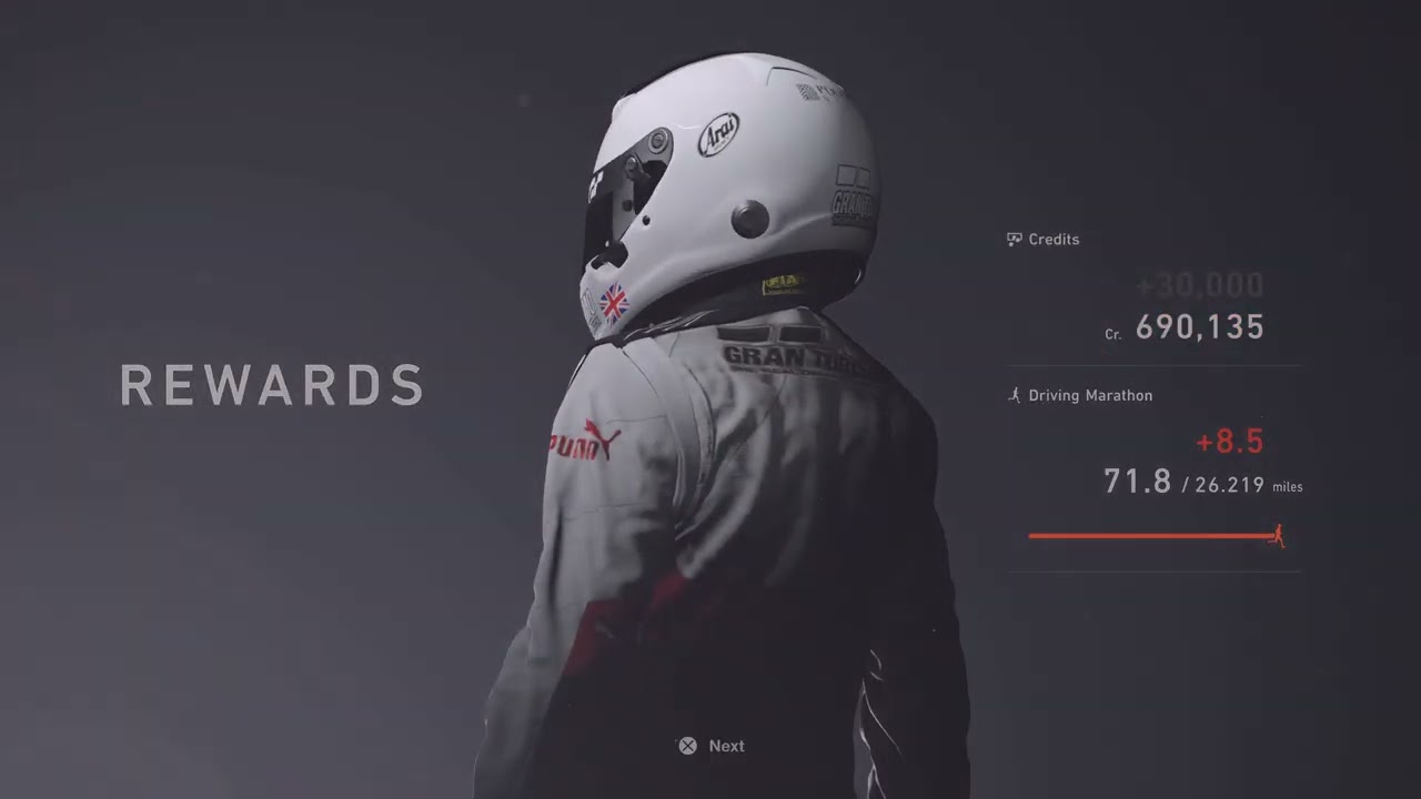 Gran Turismo 7 still making credits too get the cars some crashes left in