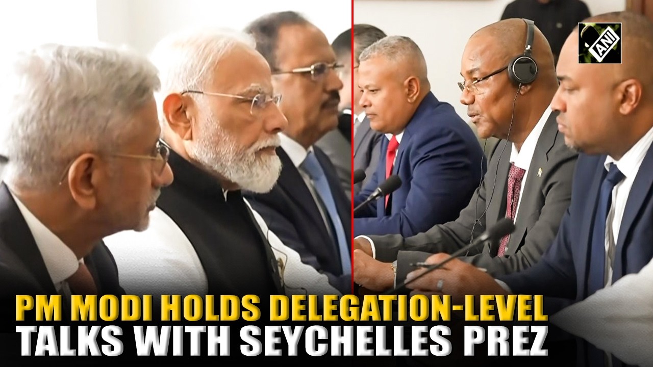 WATCH: PM Modi holds delegation-level talks with Seychelles President Dr. Patrick Herminie