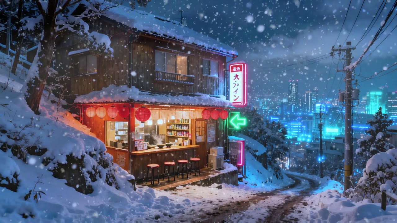 Tokyo Ramen & Coffee Night ☕🍜 | Chill Lofi Beats for Study & Relax