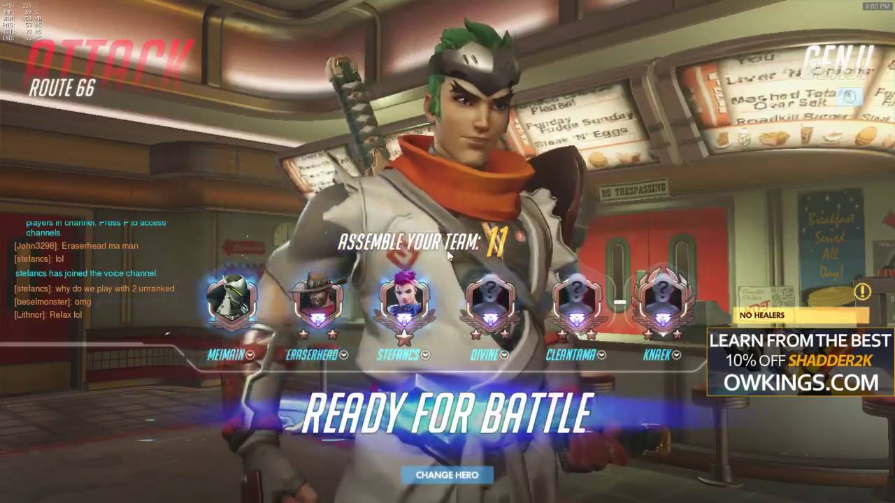 Shadder2K best genji player full replay twitch stream 10-02-16