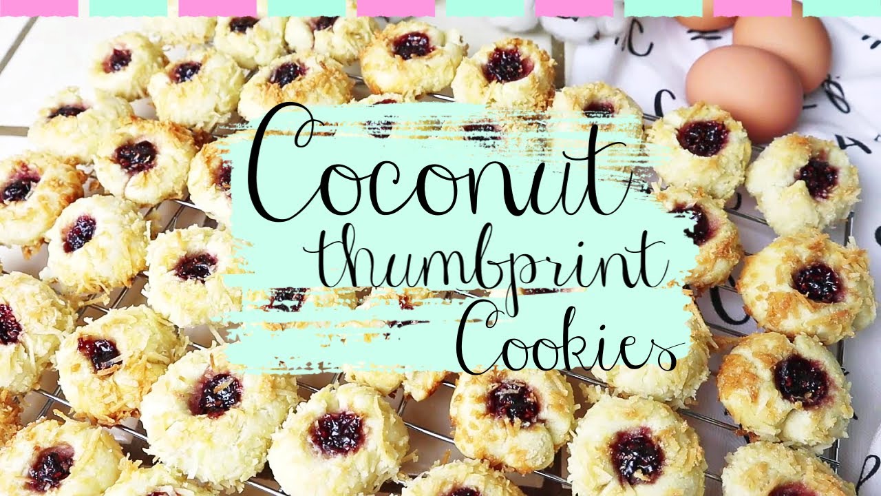 Thumbprint cookies | Shortbread | Coconut | 4 Ingredient