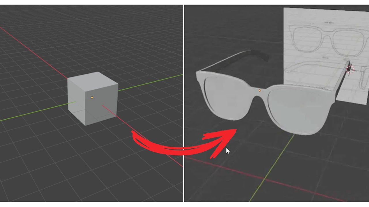 Simple Sunglasses Tutorial ✌️#blender #3dmodeling