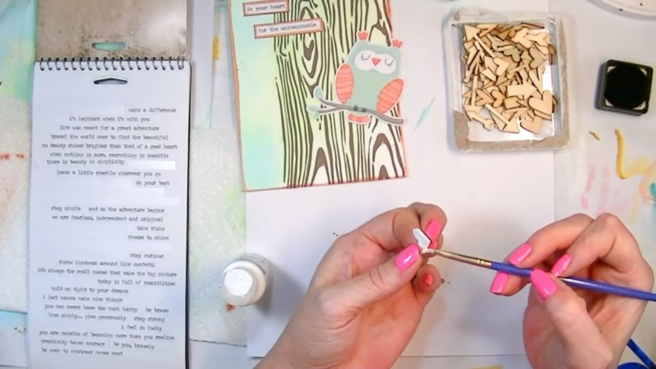 Art Journal Page with Lindy's Gang Sprays + Modeling Paste | Mixed Media