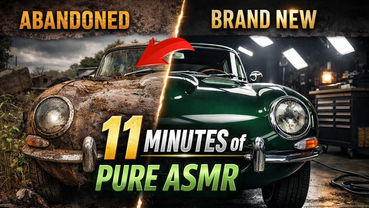 ASMR Car Restoration: Abandoned Jaguar E-Type 1963 Full Rebuild | Ultra Satisfying 4K Relaxing Sound